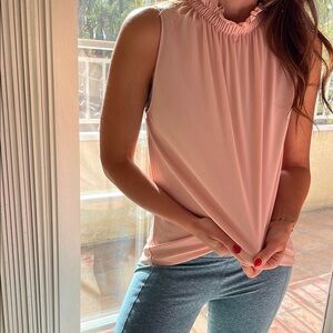 Elegant Pink Sleeveless Top